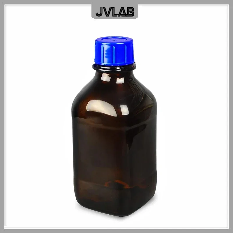 Brown Reagent Bottle 1000mL Brown Square Bottle 1L GL45 Mouth Suitable For Bottle Top Dispenser-DispensMate dTrite dFlow