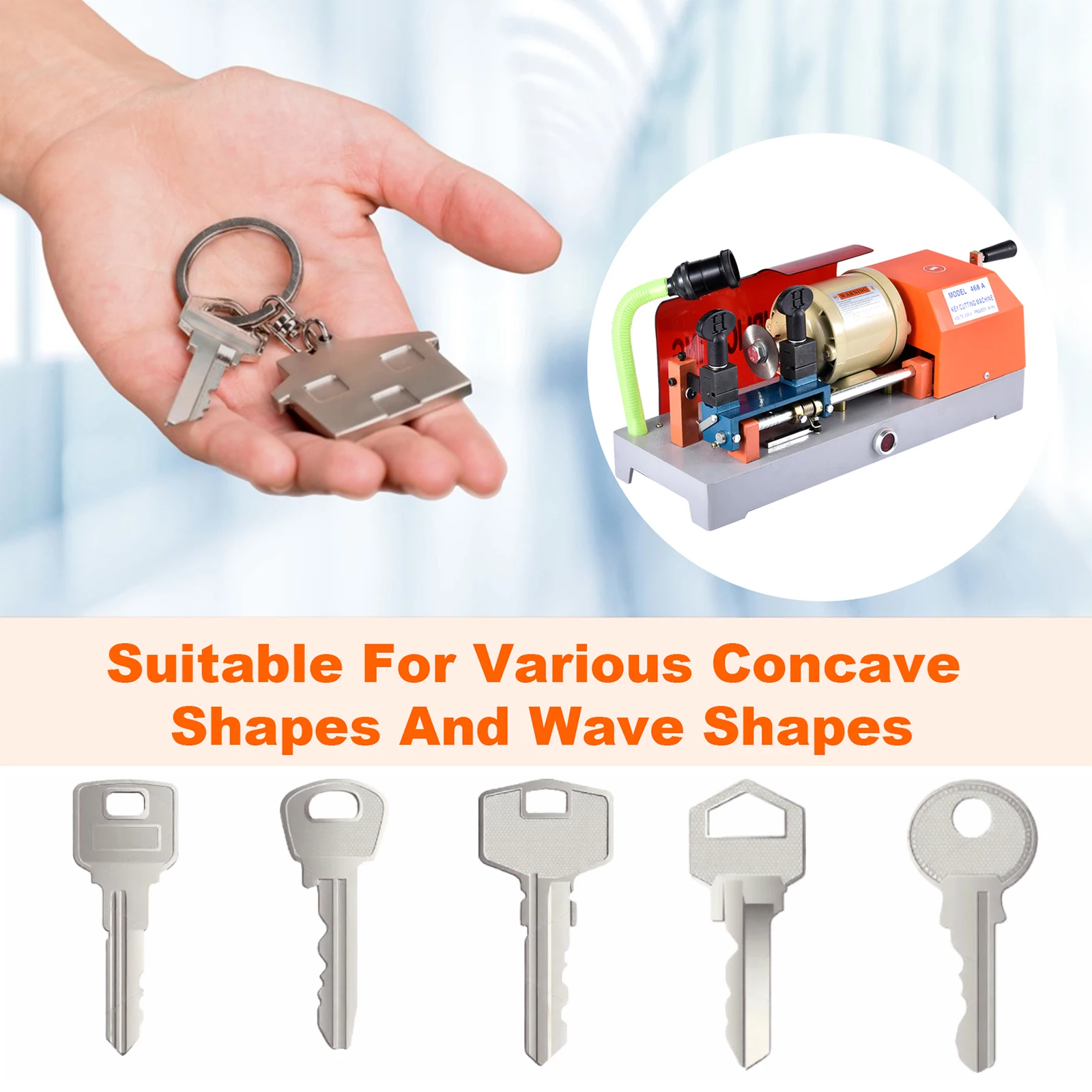 Máquina duplicadora de llaves de precisión de 110 V, herramienta de corte horizontal para tiendas de llaves automotrices y cerrajeros comerciales