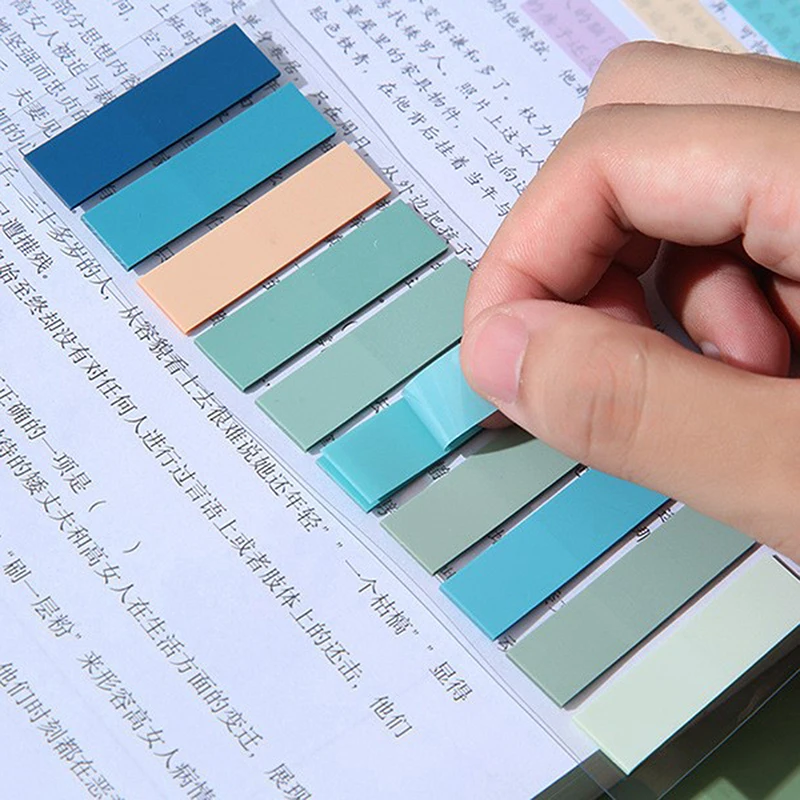 

10 Color 400Pcs Of European Vintage Fluorescent Pet Transparent Marked Ten Mixed Colors For Organization Recording Suitable