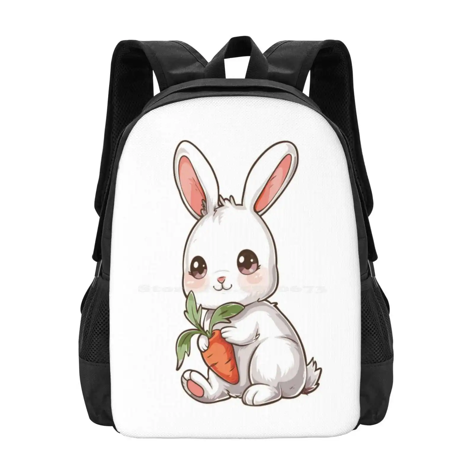 

Kawaii Bunny горячая Распродажа школьный рюкзак модные сумки милые животные искусство любимый белый кролик кавайный кролик веганская тема Kawii