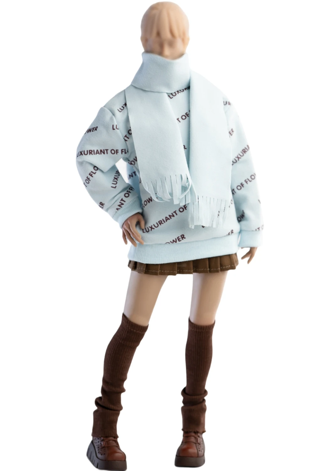 

HiPlay 1/6 Scale Figure Doll Clothes: Sweater and Pleated Skirt For 12-inch Collectible Action Figure CA010 Blue