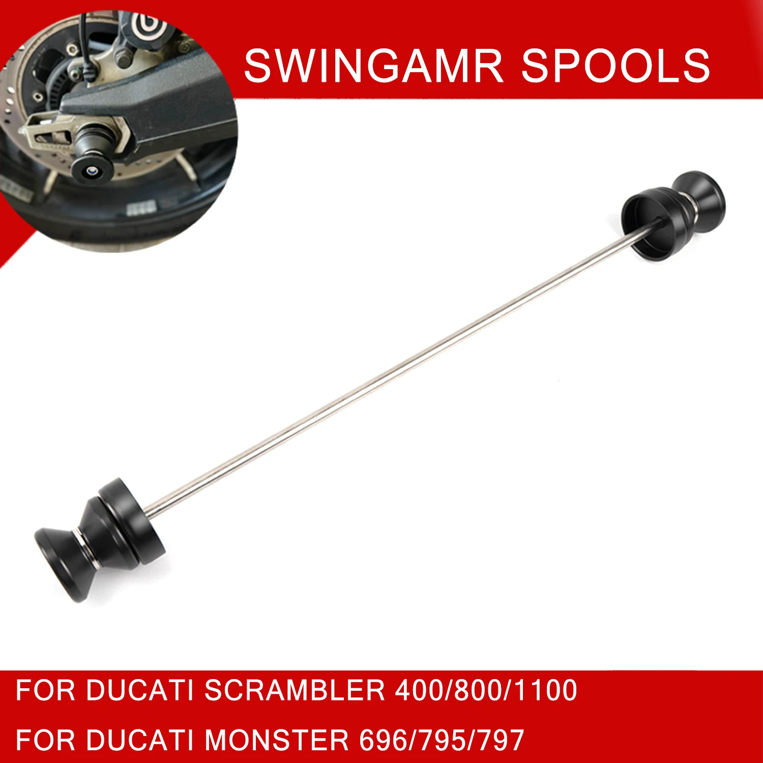 

Для Ducati Scrambler 400/800/1100 Monster 696/795/797 мотоцикла задний поворотный рычаг катушки задний паддок шпиндель бобины