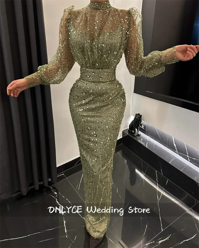 

Luxury Green Mermaid Prom Dress 2025 For Formal Occasion Birthday Party Evening Gown فساتين للمناسبات الرسمية Customized