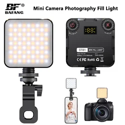 BAFANG Mini Bi-Color Fill Light Portable Pocket Soft light Cold Shoe Mobile Phone Live Camera Vlog Light Mini Tripod
