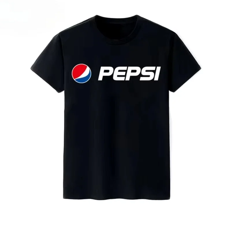 2025 Summertime Pepsi Joint Camiseta conmemorativa de manga corta Pepsi hombres y mujeres parejas suelta estudiante calle moda camiseta