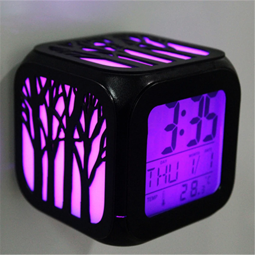 LED Mute Refrigerator Magnets Clock Fridge Magnet Souvenir Message Board Sticky Note Home Decoration 3D Kitchen Tools