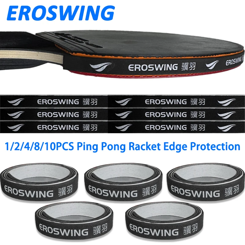 

1/2/4/10PCS EROSWING 8mm Width Table Tennis Edge Tape Self-Adhesive Wear Resistant Paddle Side Protector Anti-Crack Blade Guard