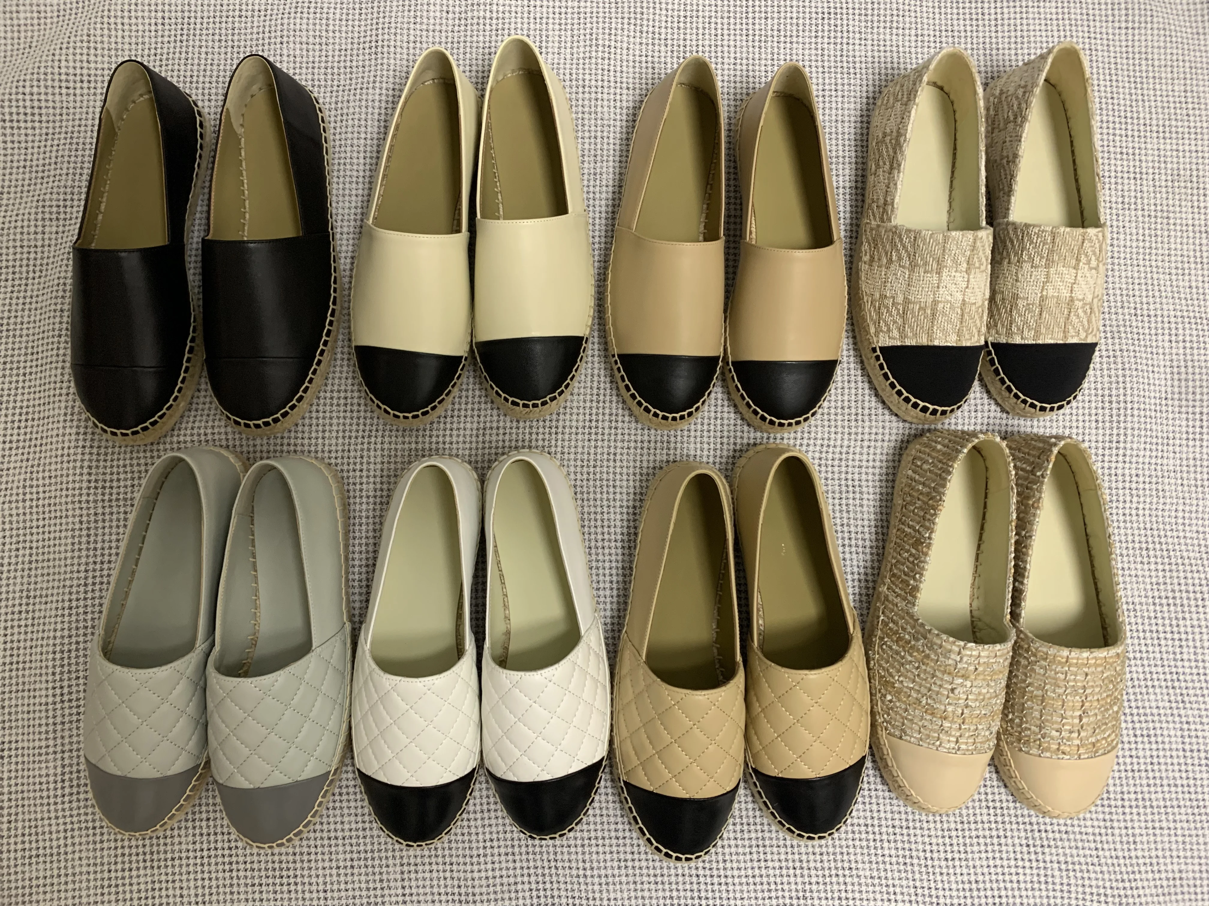 

2025 Genuine Goatskin Spring & Fall New Style Bottom Color Matching Round Toe Flats Bottom Slip-On Lazy Casual Fisherman Shoes Women's Flats