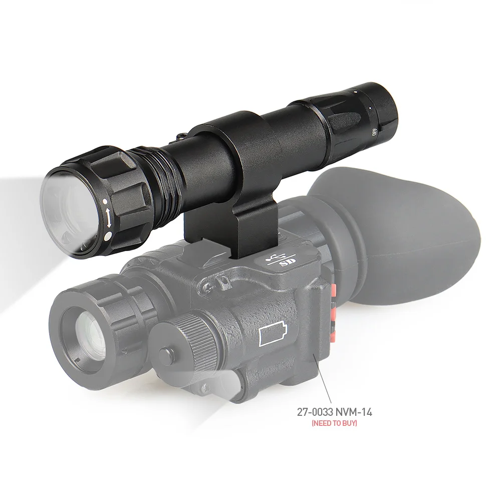 New Items 850nm IR NVG light NVM-14 night vision infrared laser tactical flashlight with 2 Mounts 21.2mm and 11mm HK15-0159