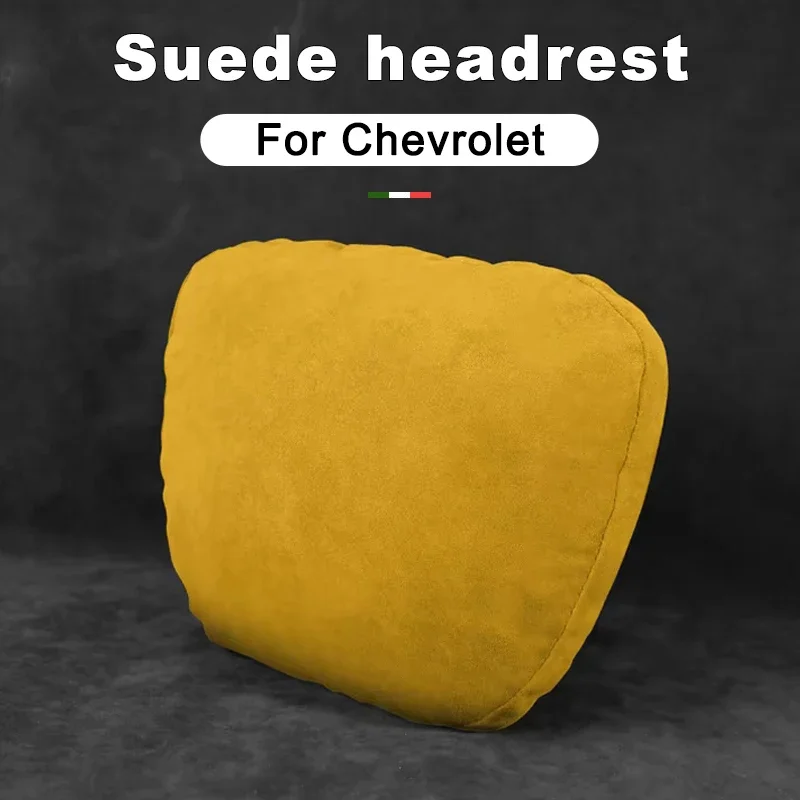 

For Chevrolet Aveo Camaro Equinox Trailblazer Trax Silverado Suede Car Neck Rest Pillow - Auto Seat Neck Support Accessories