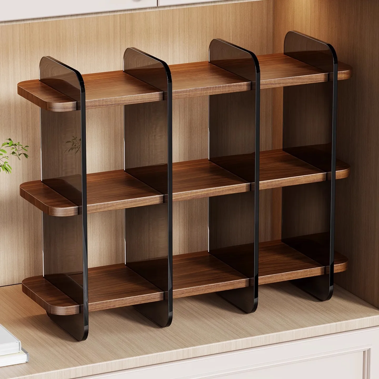 Desktop shelf Acrylic entrance cup holder Dining table Countertop water cup storage Premium light luxury teacup display stand