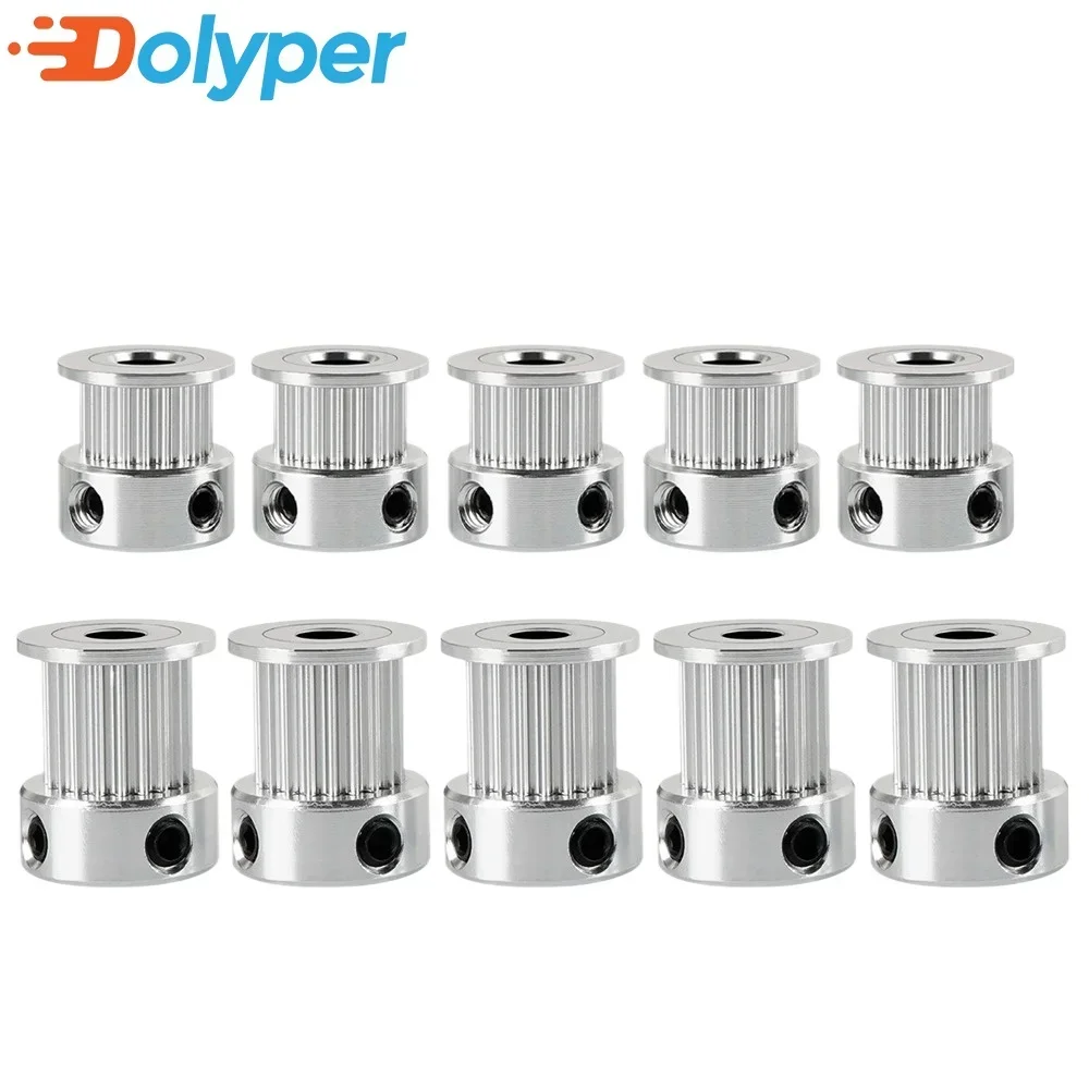 5pcs GT2 20Teeth 16 Teeth 20 Teeth Bore 5mm/8mm Timing Alumium Pulley Fit For GT2-6mm Open Timing Belt For 3D Printer Parts