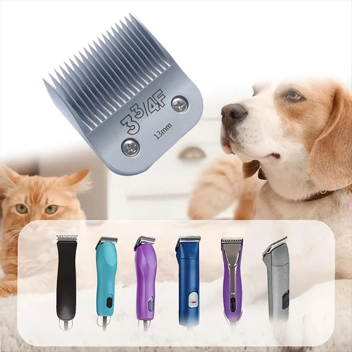 [NEW] 3 3/4F 13mm Detachable Pet Dog Grooming Clipper Ceramic Blade Replacement for Most A5 KM10 Series