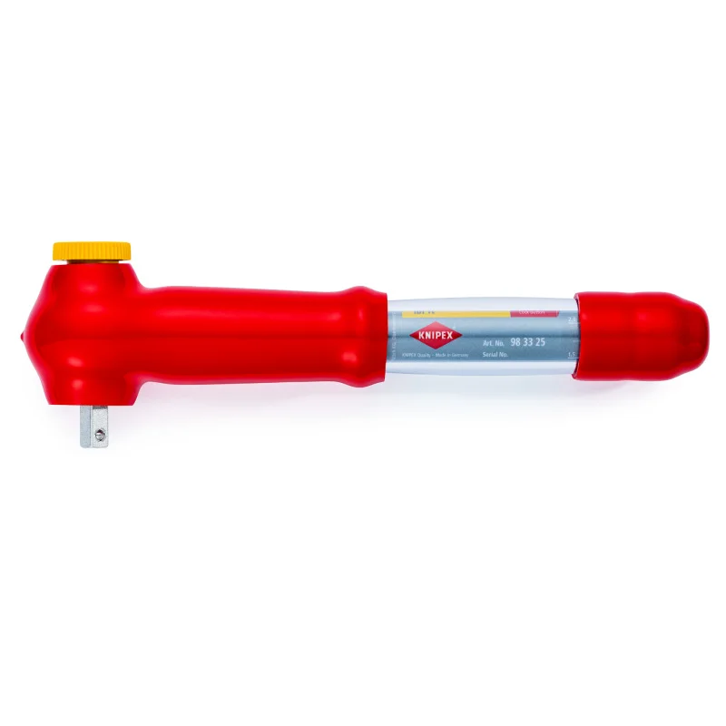 KNIPEX 98 33 25 Insulated Torque Wrench With Driving Square Reversible Transparent Insulation Scale Range 5-50Nm