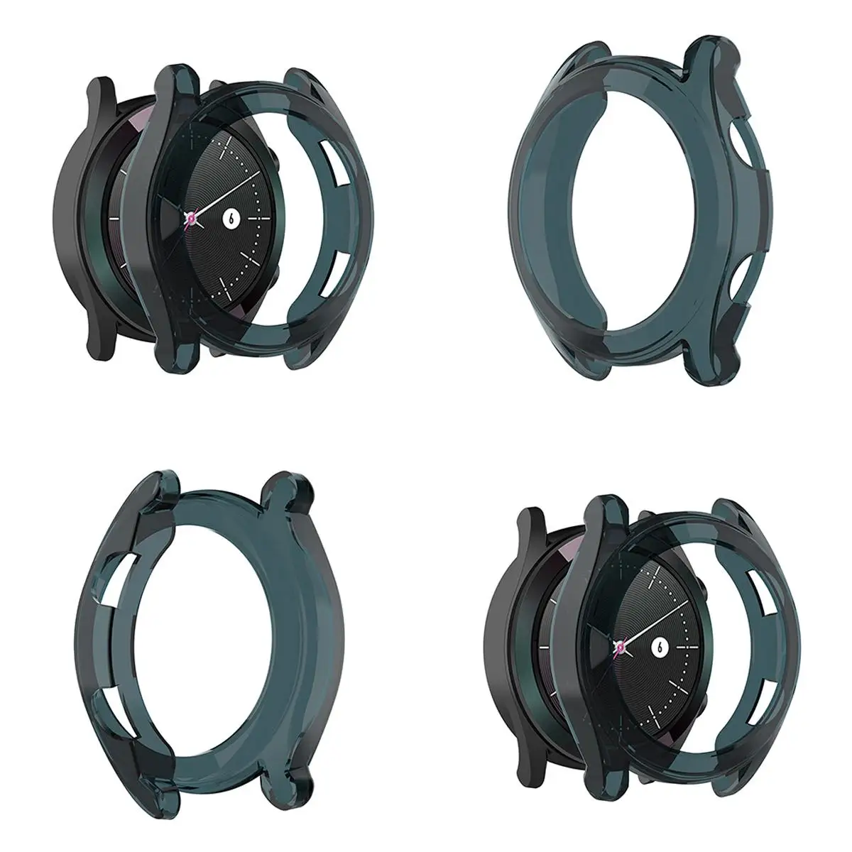 透明実用時計ケース時計カバー Huawei 社 42 ミリメートルエレガントな時計保護ブルー