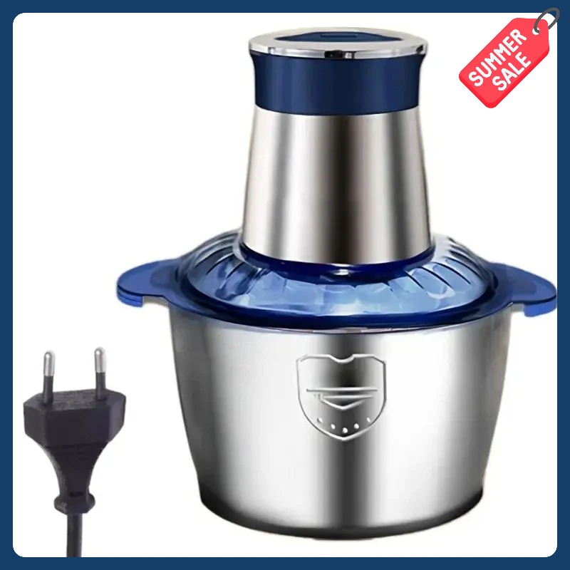 Picadora de Carne Eléctrica de 2L 3L Más Vendida, 220V, Operación con Grifo, Protección Contra Sobrecalentamiento, Picadora de Carne para Cocina Casera, Carne de Res, Pollo, Cerdo