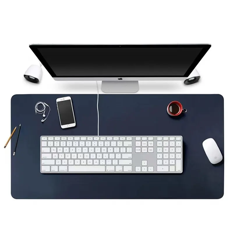 30 x 60 cm großes wasserdichtes Mauspad aus PU-Leder für Büro, Schreibtischschutz, minimalistische Desktop-Tastatur, Schreibtischunterlage, Gaming-Mauspad