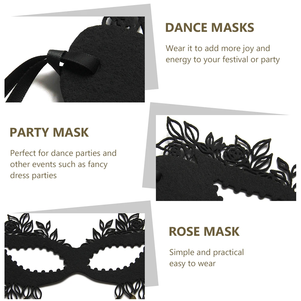 

Half Face Mask Facial Masks Carnival Party Masquerade Make up Costume Cloth Men and Women Dance Decorations
