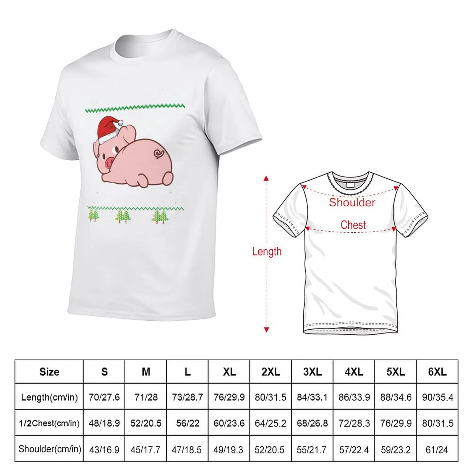 New Christmas Pig - Merry Pigmas Ugly Sweater T-Shirt Oversized t-shirt T-shirt men