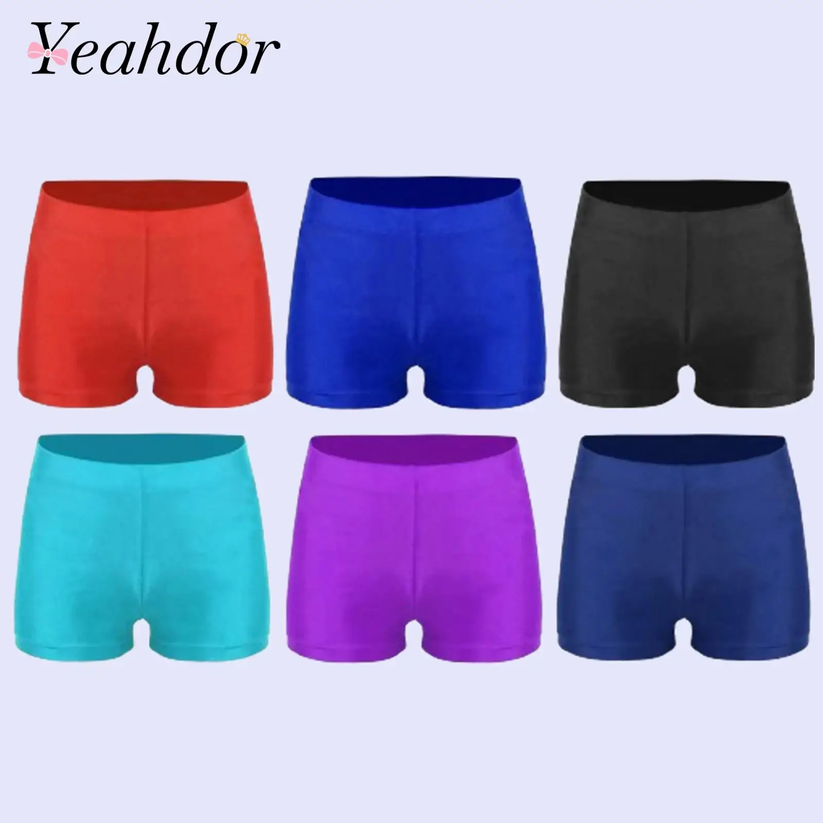 Kids Girls Dance Shorts Ballet Yoga Figure Skating Bottoms 6-16Y Sparkle Ballet Athletic Short Leggings for Gymnastics Shorts