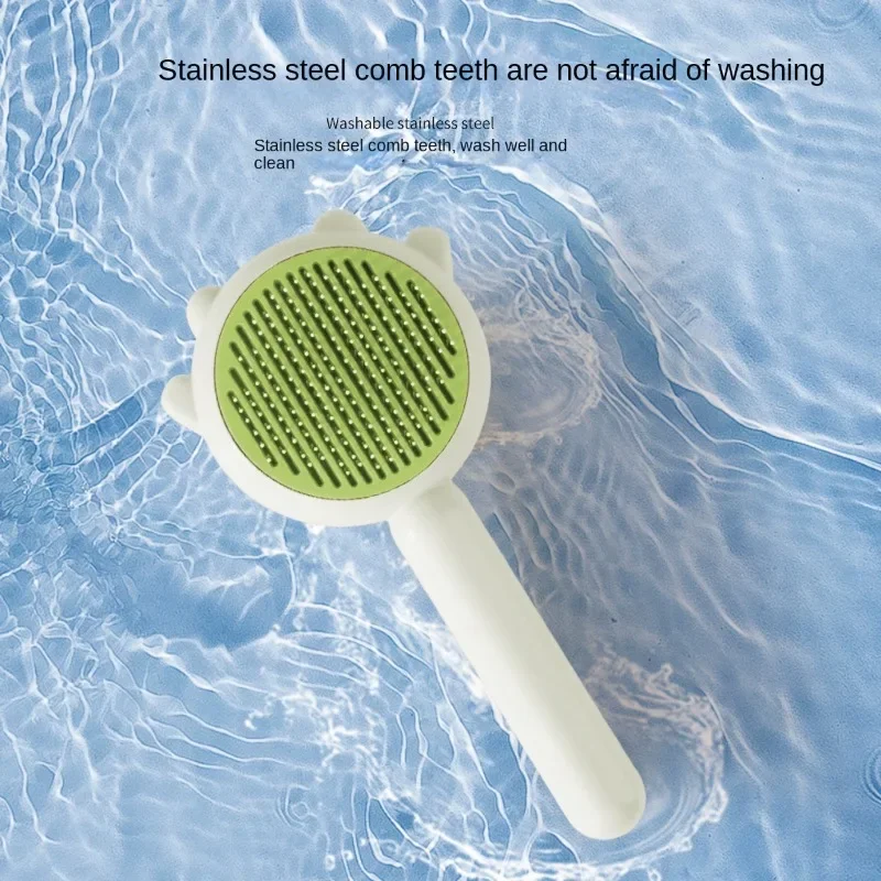 Self Cleaning Slicker Brush for Dog Cat Pet Comb Remover Undercoat Tangled Hair Massages Particle Cat Combs Improves Circulation