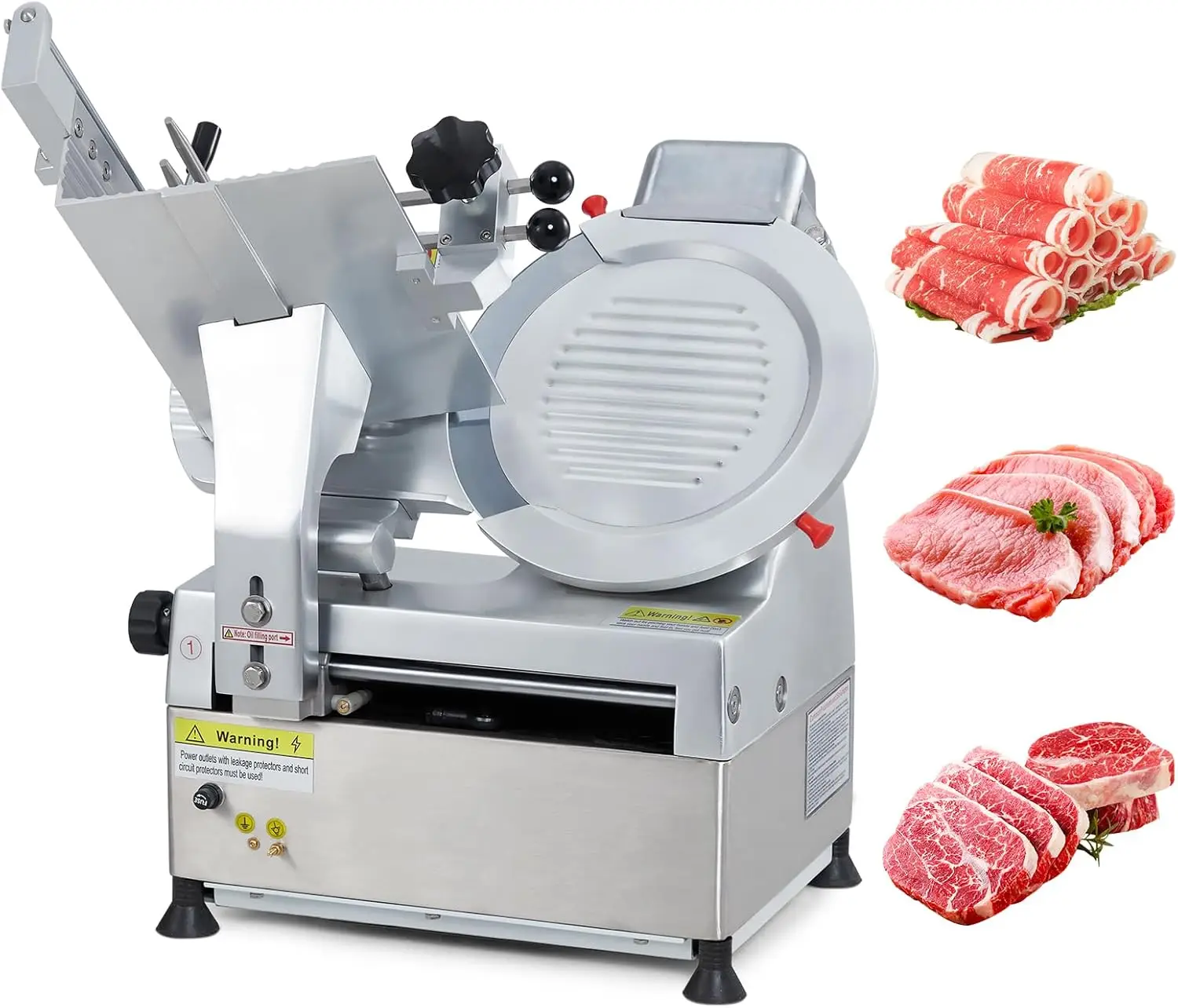 Automatic Meat Slicer, 550W Meat Slicer Commercial With 12