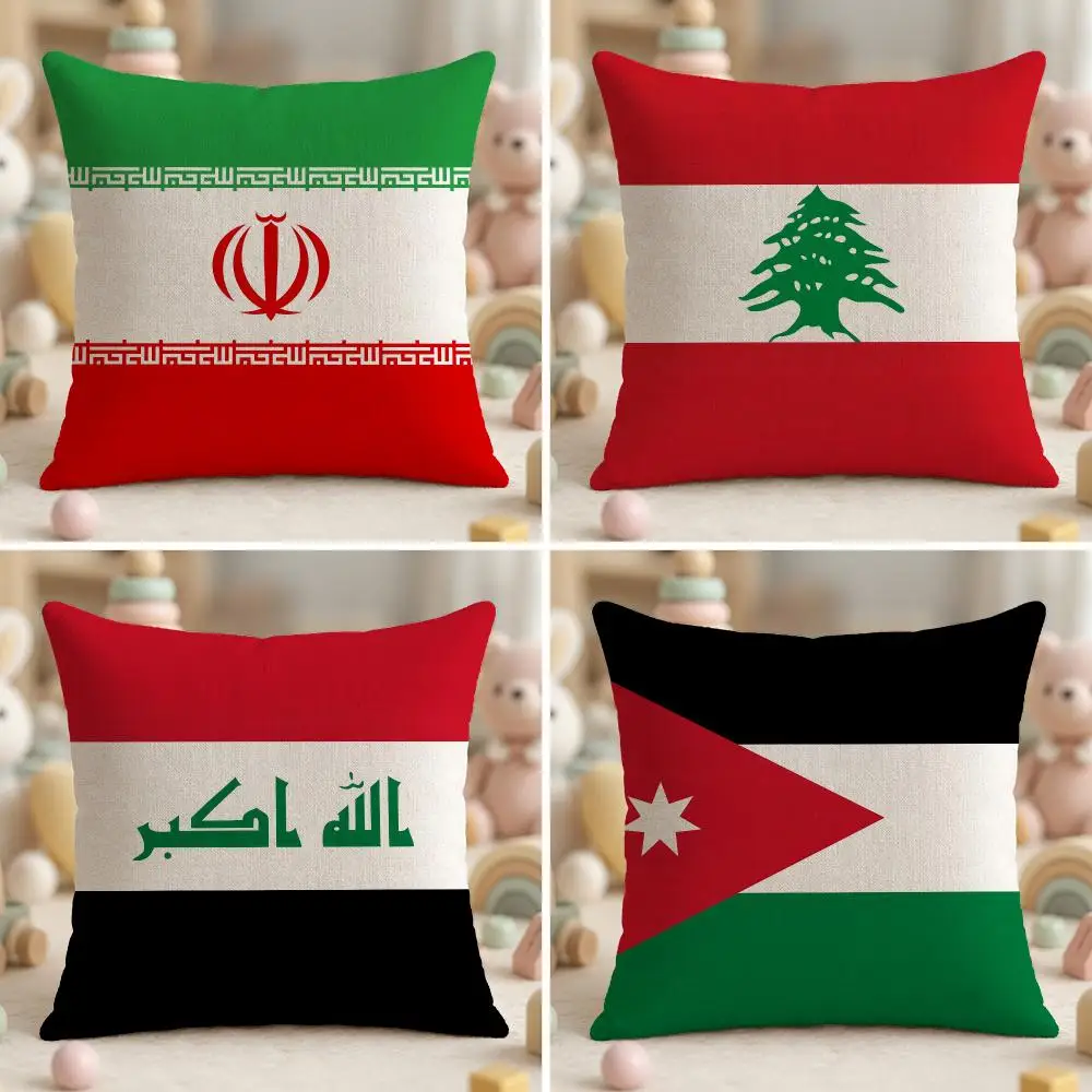 Middle East Cultural Cushion Cover Soft Plush Fabric Double-Sided Printed Pillowcase for All Seasons Home Decor