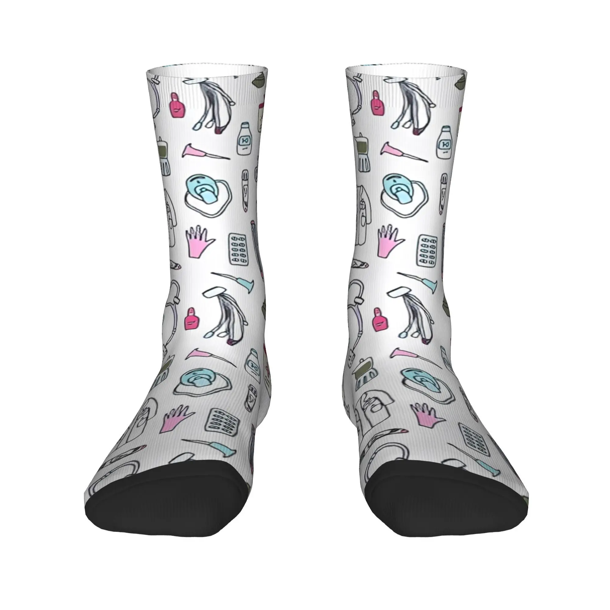 Enfermera En Apuros طبيب ممرضة الجوارب جوارب مخصصة المضادة للانزلاق النساء الرجال الجوارب لينة الشتاء القوطية في الهواء الطلق الجوارب #2