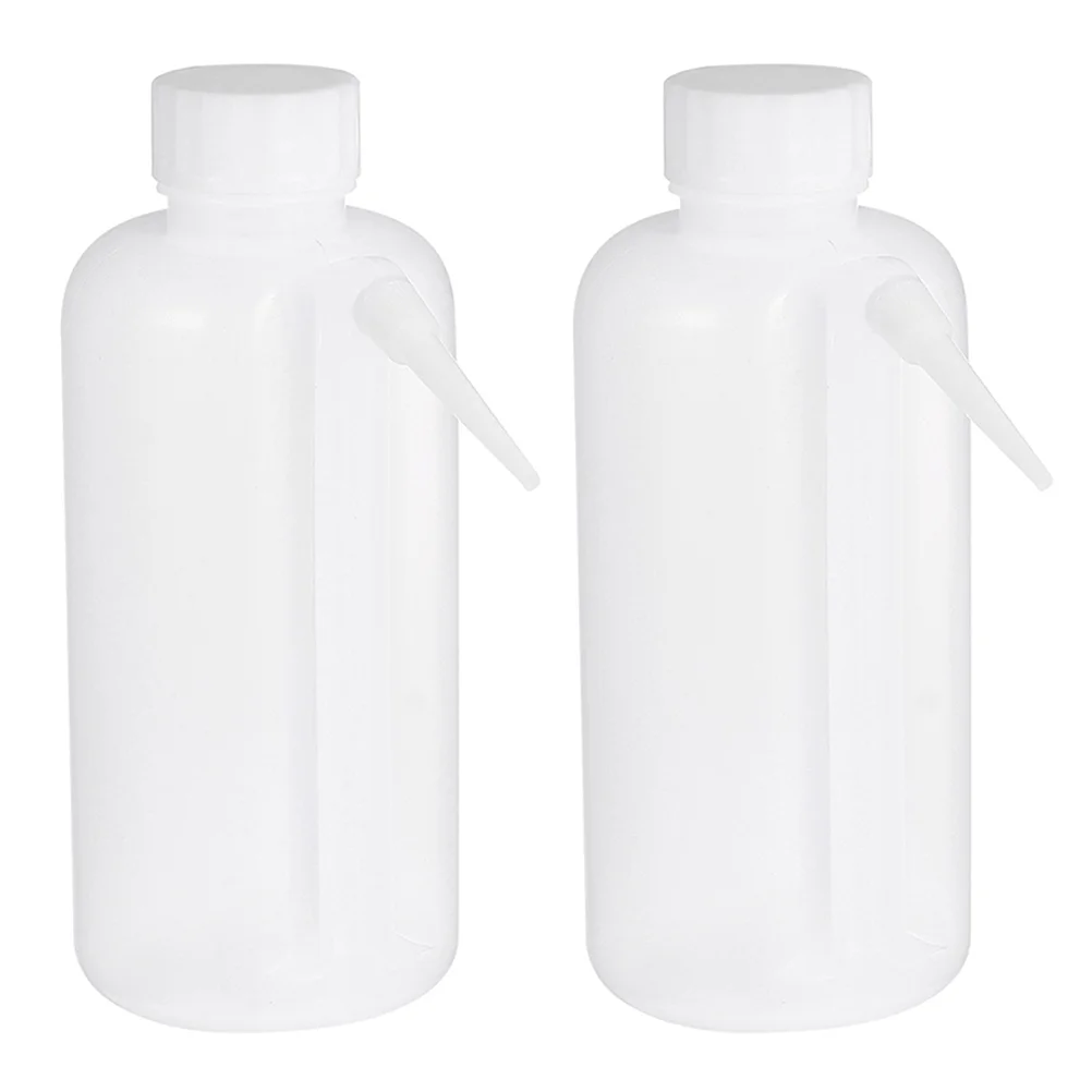 

2 Pcs Side Pipe Wash Bottle Rinse Extruder for Chemicals Plastic Bottles Laboratory