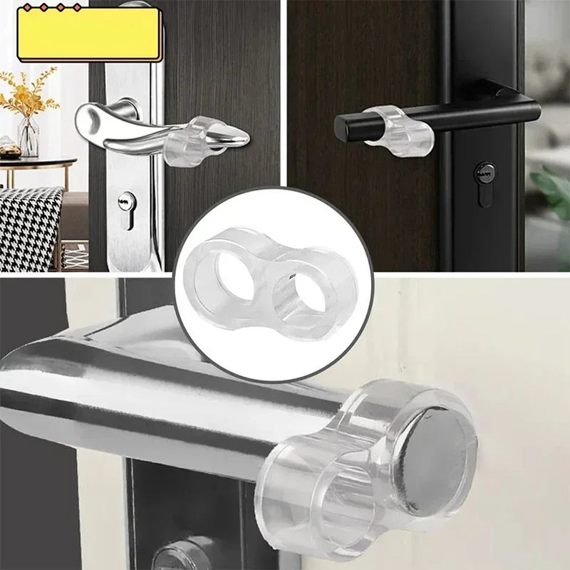 1/20pcs Door Stops Silicone Door Handle Buffer Wall Protection Doorknob Bumper Furniture Protected Crash Pads Shockproof Rings