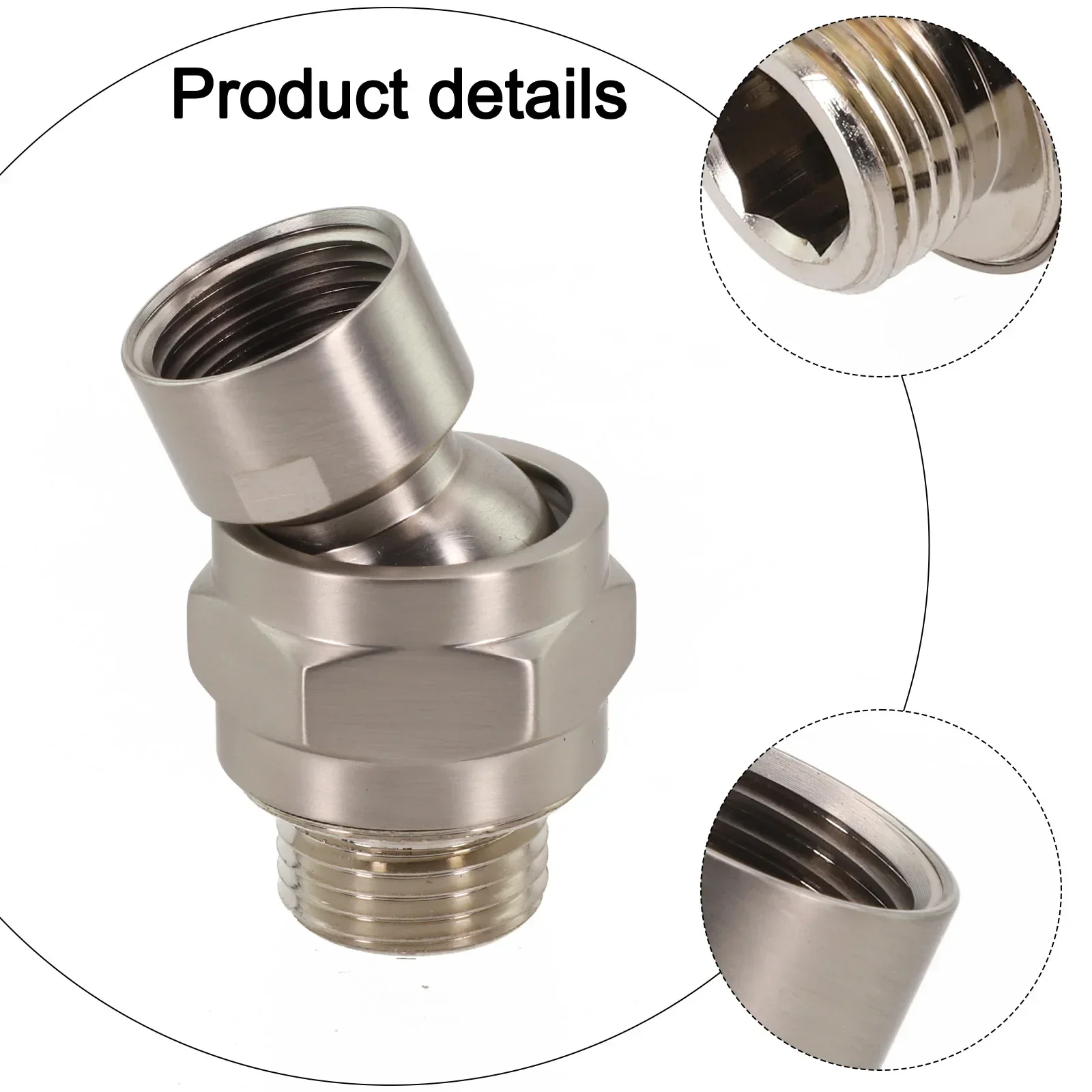 

G1/2 shower head adapter universal nut rain shower handheld shower connector rotation angle 23° bathroom accessories