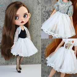 Blyth Clothes Azone OB22 OB24 Doll Accessories Fashion T-Shirts White Dresses Shawls Coats Toy Gifts