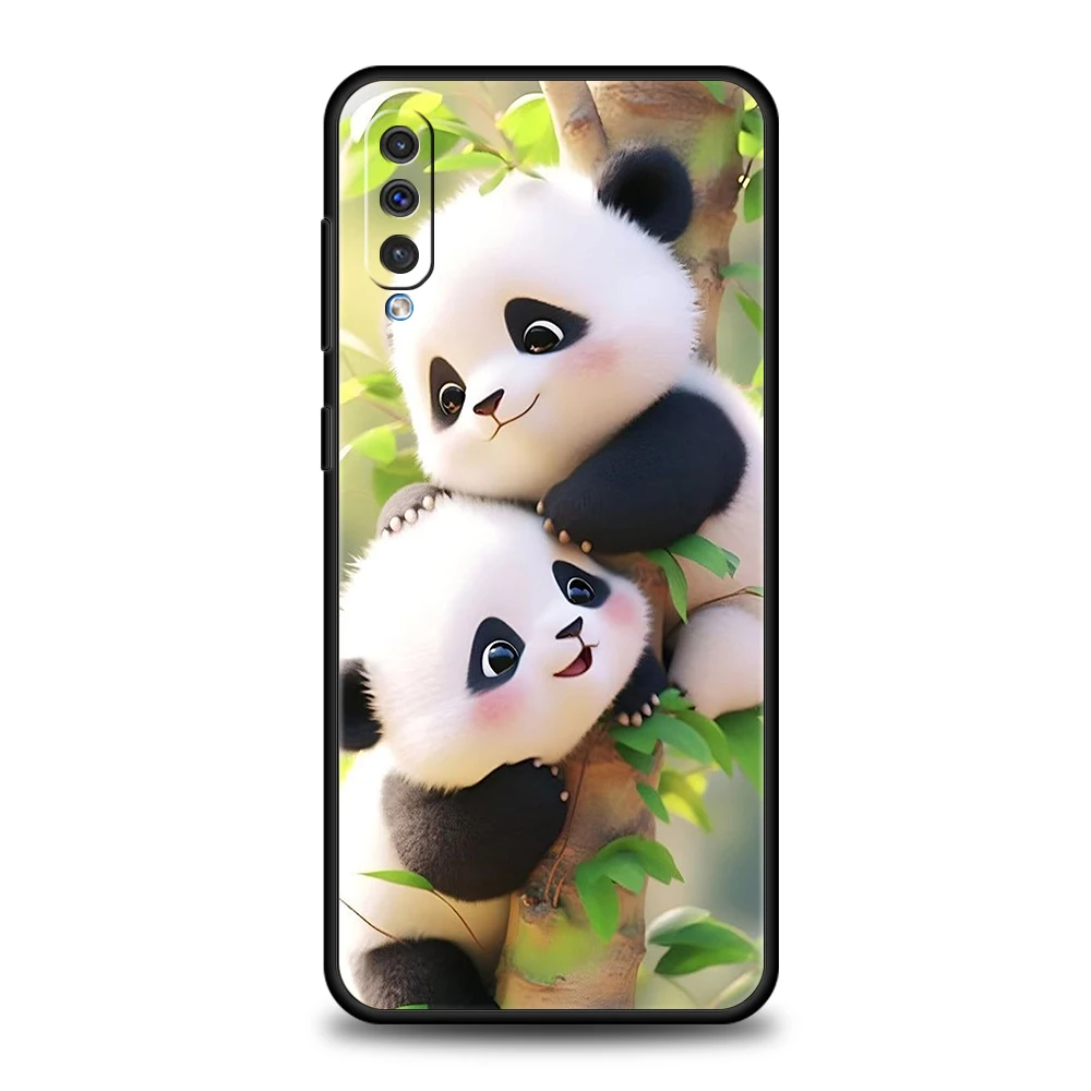 Cartoon Lovely Panda Phone Case for Samsung Galaxy A24 A13 A53 A73 A33 A22 A12 A03 A05 A70 A50 A10 A20 5G Silicone Cover Shell