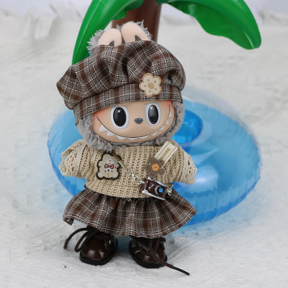 

Только одежда для кукол Labubu, одежда для первого и второго поколения, модный комплект одежды в стиле ретро