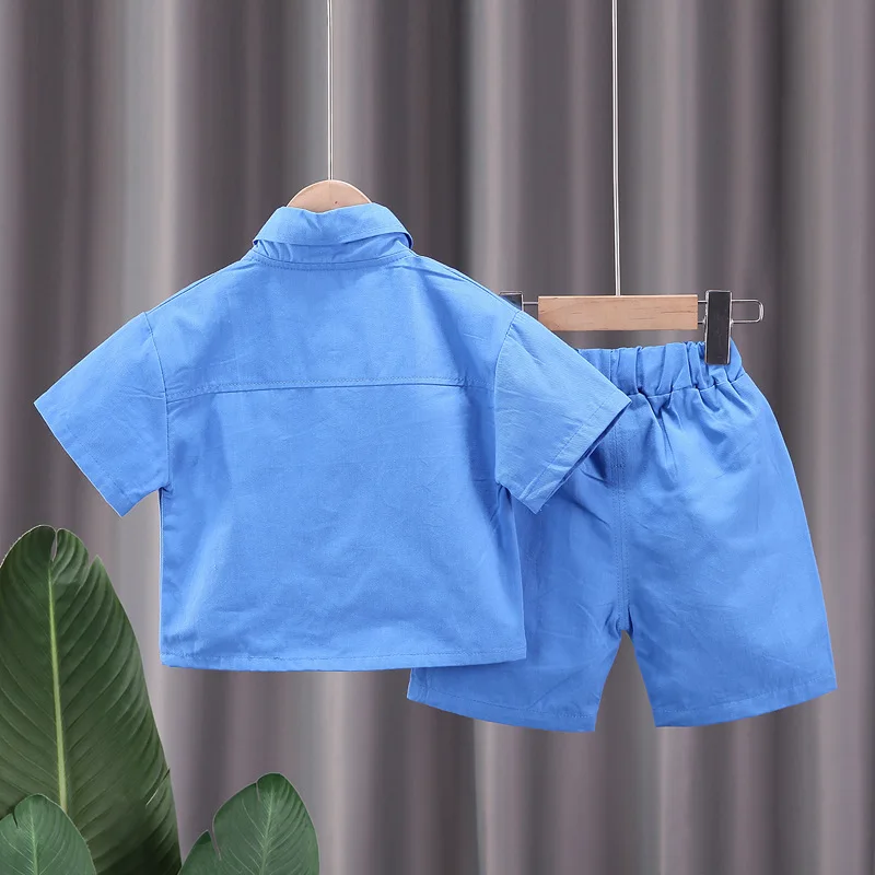 New Summer Baby Clothes Suit Children Boys Shirt Shorts 2Pcs/Sets Infant Outfits Toddler Casual Cotton Costume Kids Tracksuits