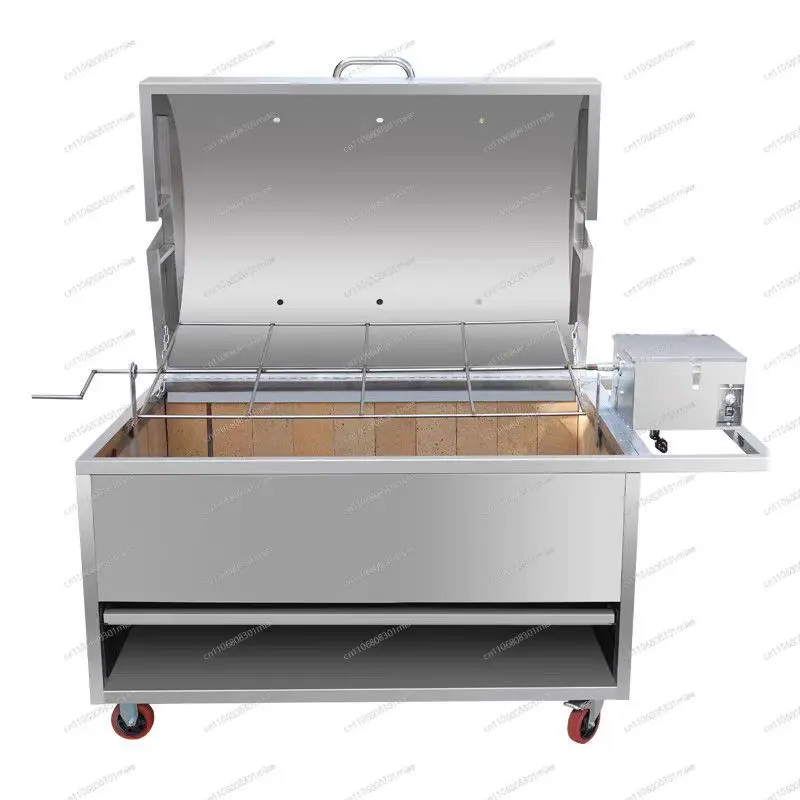 Commercial Automatic Rotating Whole Lamb Grill Charcoal Rotisserie for Lamb Chops & Chicken