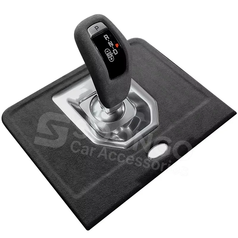 Italian Suede Car Gear Stick Shift Knob Cover Panel Pad for Land Rover Range Rover Sport Evoque 2020-2023 Interior Accessories