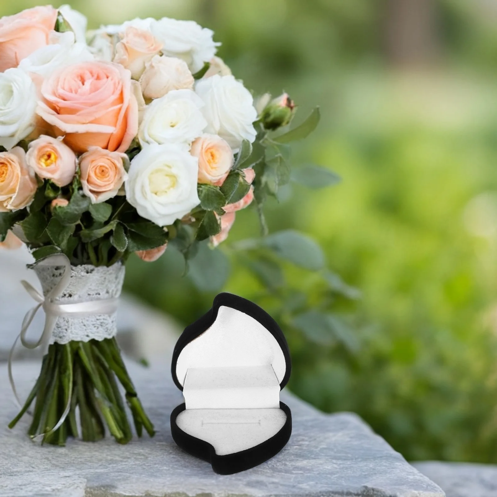 

Heart Shaped Ring Box Unique Design Flocking Interior Sturdy Protection Easy Access Ideal Proposal Gift Giving Occasions