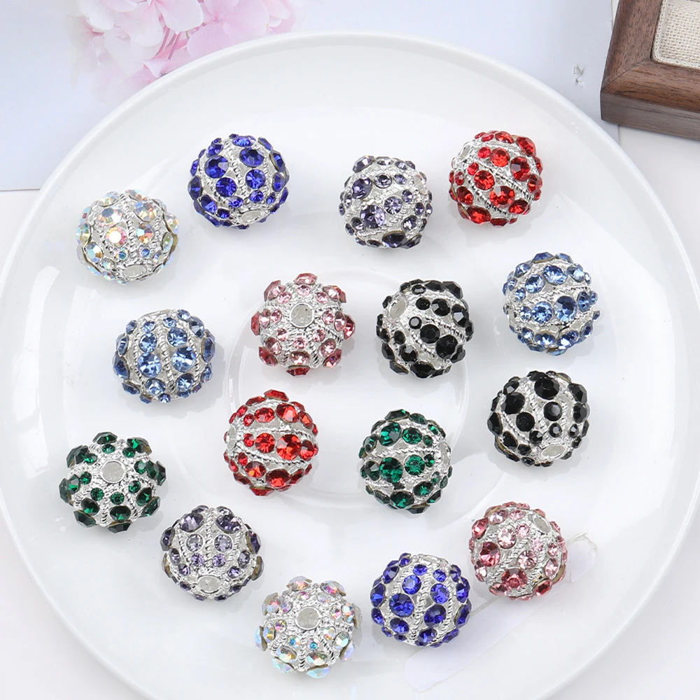 

Cordial Design 30Pcs 20*20MM Metal Beads/Hand Made/Jewelry Findings & Components/Rhinestone Effect/Round Shape/DIY Bead #17765