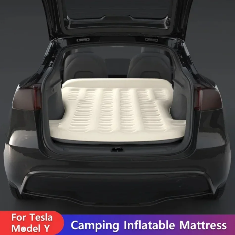 

Car Trunk Inflatable Mattress for Tesla Model Y 2020-2025, Flocked Surface with Air Pump Outdoor Travel Portable Sleeping Pad