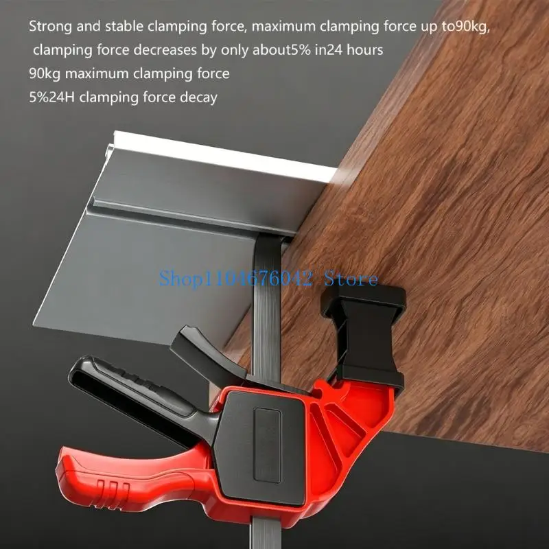 652F High Performances Woodworking Clamp With Heat Treated Steel Shaft Lightweight Plastic Frame AntiSlip Track Cutter Clamp