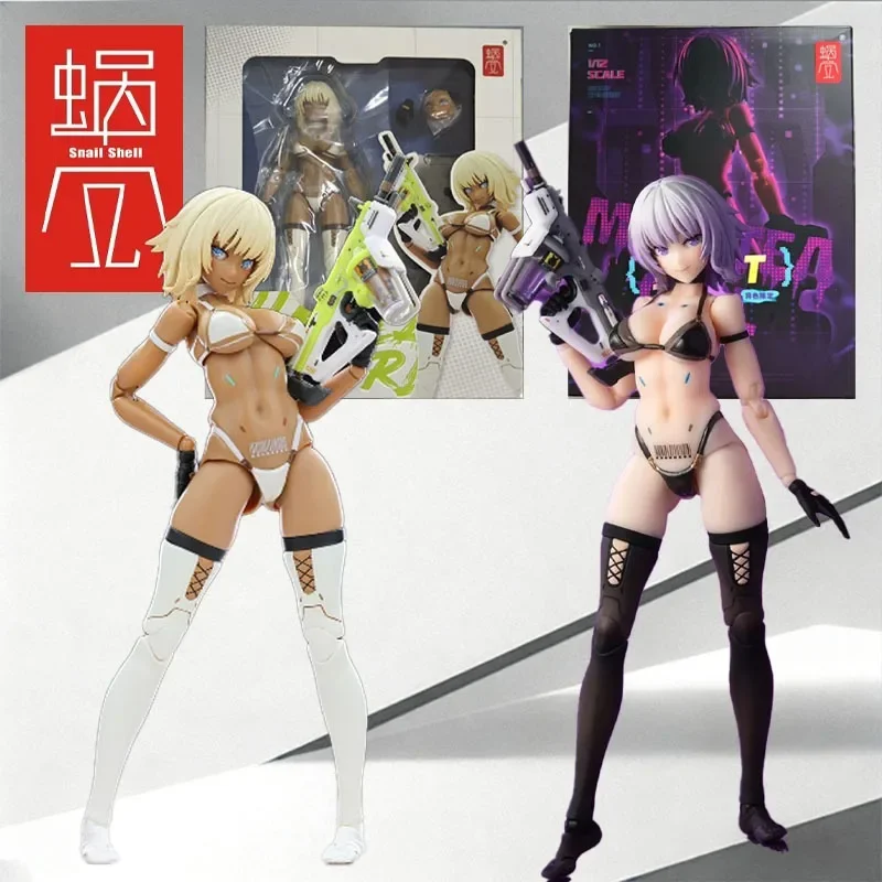 Snail Shell Original MODEL KIT Healthy Action MILK TEA GIRL Miuke·T PVC、ABS、POM Anime Action Figure Collectible Model Ornaments