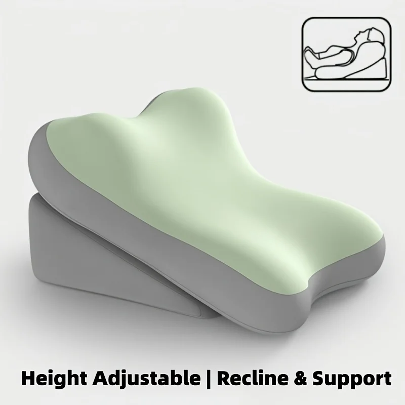 

Ergonomic Memory Foam Bed Rest Pillow Set, Adjustable Back Support Pillow for Reading in Bed, Anti-Slip Waist & Neck Cushion