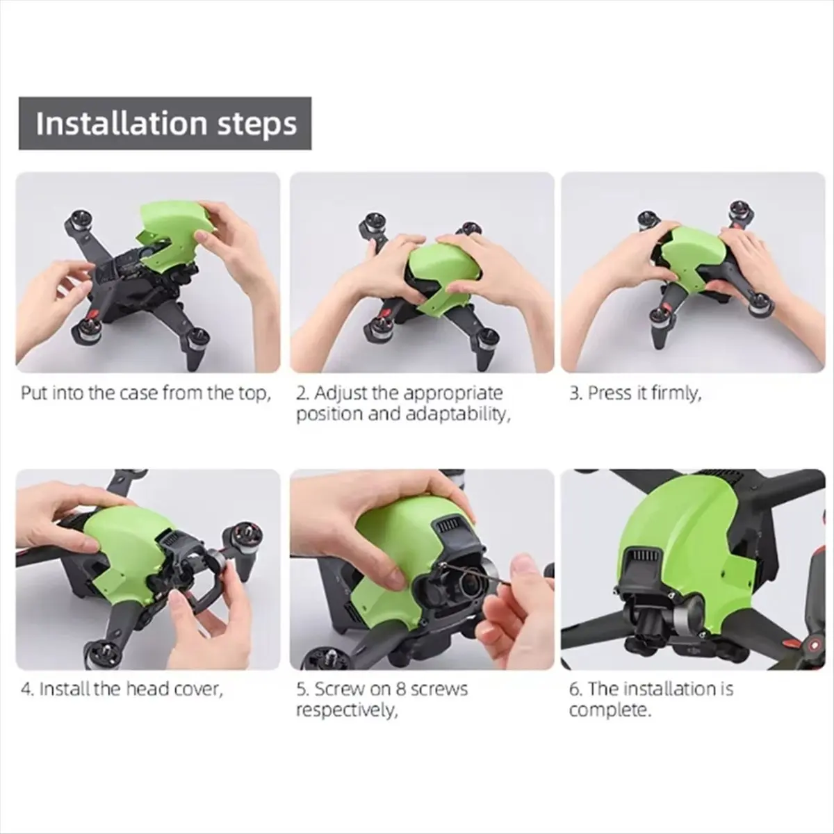 A72Z For FPV Drone Shell Replacement Case Protective Cover for FPV Drone Accessories Green