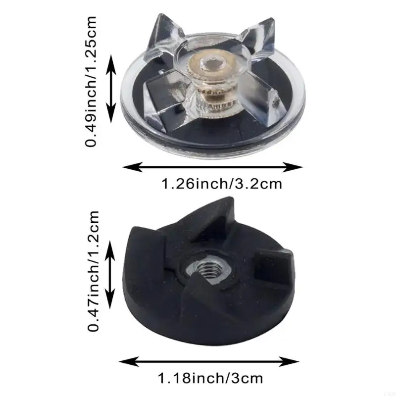 F92F Replacement 2 Base Gears 2 Rubber Gears Spare Parts for MB 250W Juicer Mixer Gear Replacement Part