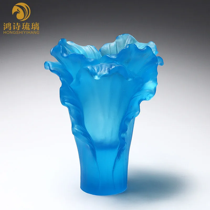 Glazed ornament vase, simple living room glass water plug, glazed rose vase