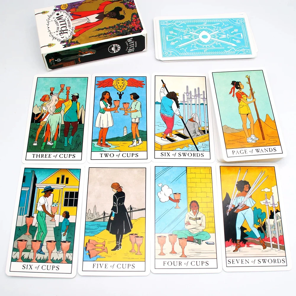 The Modern Witch Tarot Deck (Modern Tarot Library)-78 Golden Tarot Cards for Beginners Tarot Deck Set