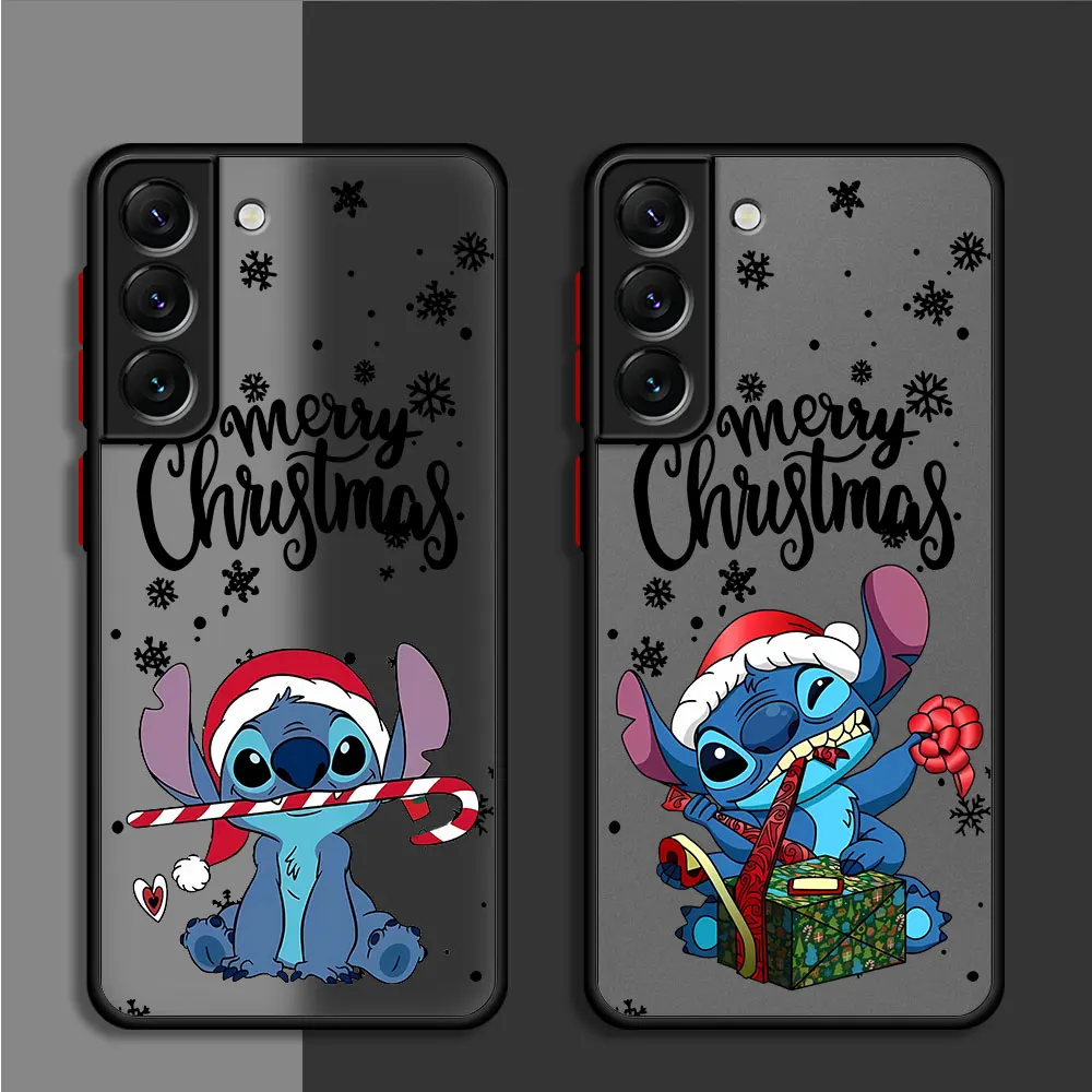 Christmas Disneys Stitchs Case for Samsung Galaxy S22 Plus S24 Ultra S21 S20 FE S23 Ultra S10 Lite S9 Luxury TPU Cover