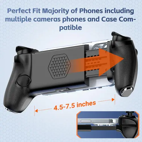 Imagen 2 del producto Controlador de juego móvil extensible profesional para iPhone, Android, Pc, controlador inalámbrico, enchufe de USB-C, controlador de juego móvil