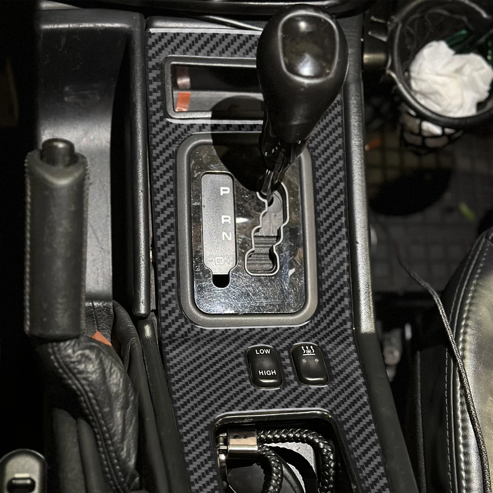 For Benz G-Class W463 G500 G55 2004-2012 Carbon Fiber Navigation CD shift lift panel Car Interior Accessories Decorative Sticker